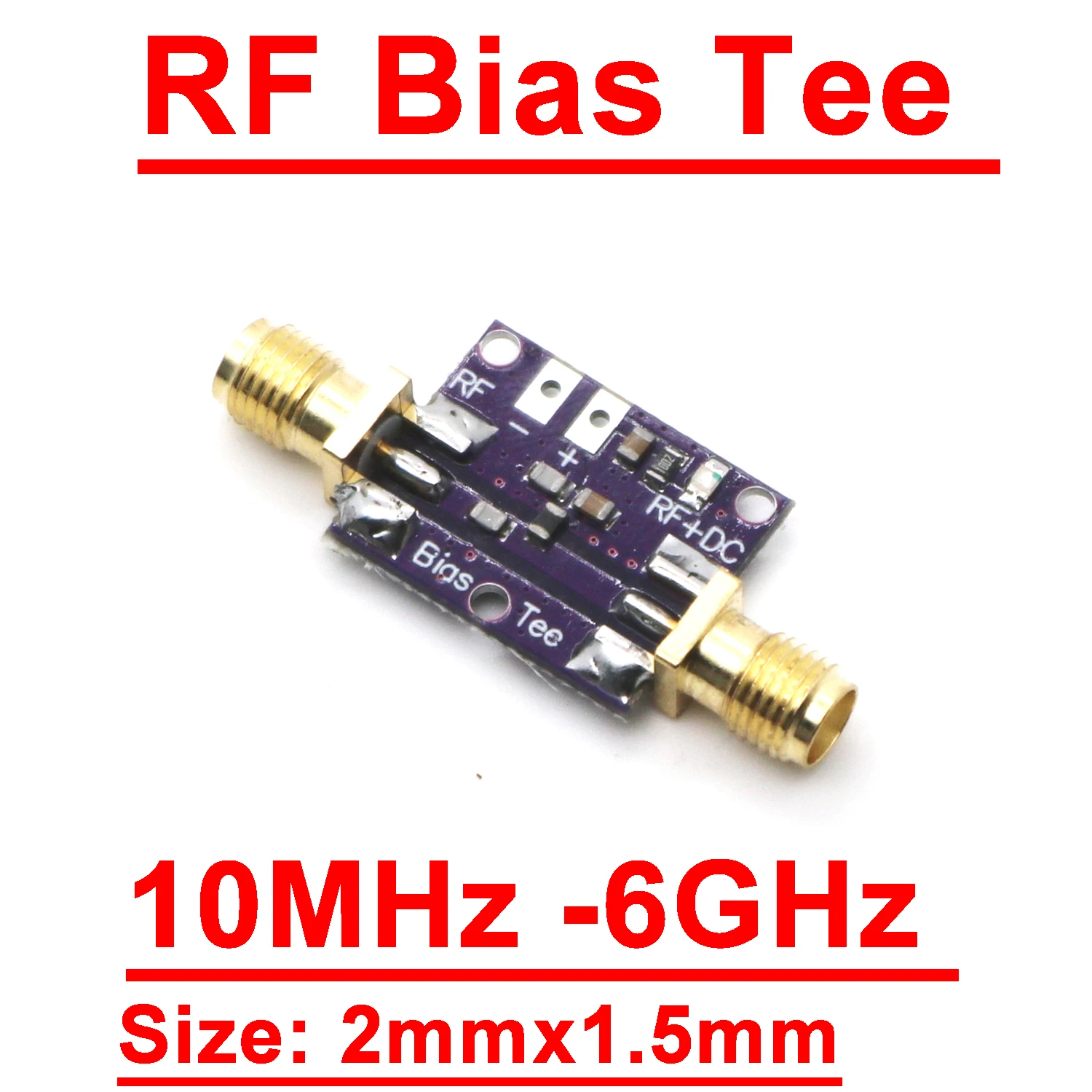10 MHz -6 GHz Bias Tee RF Biaser BiasTee DC Blocker Koaxialversorgung für HAM Radio RTL SDR LNA Low Noise Leistungsverstärker 868 M 5,8 G Image