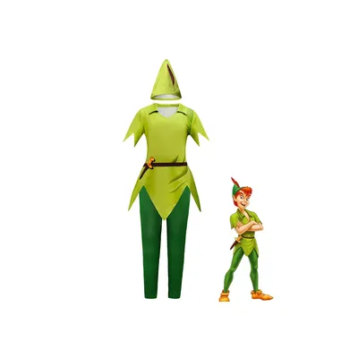 Heißes Spielzeug Peter Pan Cosplay Halloween Kostüm grünes Weihnachts geschenk Kinder Set Image