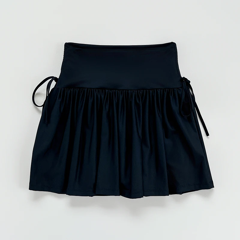 Neues Design für Damen, plissiertes Tennis-Fitness-Yoga-Kleid, schnell trocknendes Fitness-Yoga-Kleid und Schnür- und Kordelzugverstellung e