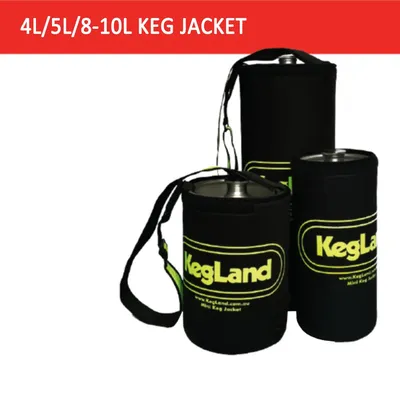 KegLand Neopren Mini Keg Parka 4/5/8L-10L Glow in The Dark Keg Jacket Home Brewing