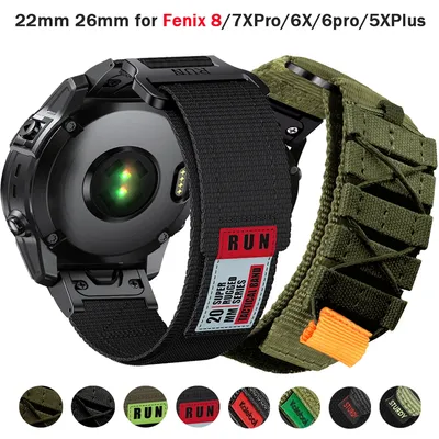 Für Garmin 22 26mm Nylon Loop Strap 8 5 Plus 6Pro 7Pro Easy Fit Armband Uhr Band Fenix7XPro 5XPlus Armband Tactix7 Gürtel