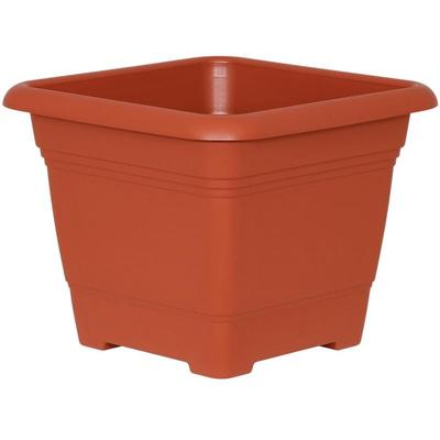 Pflanzkübel nora Terracotta 33 cm quadratisch - Kunststoff - Geli
