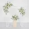 Uflower Wedding Decoration White Flower Row Arrangement flower Ball Arch Decor Hanging Corner Floral