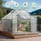 Heavy Duty Polycarbonate Greenhouse,Large Walk-in Greenhouse with Roof, Greenhouses