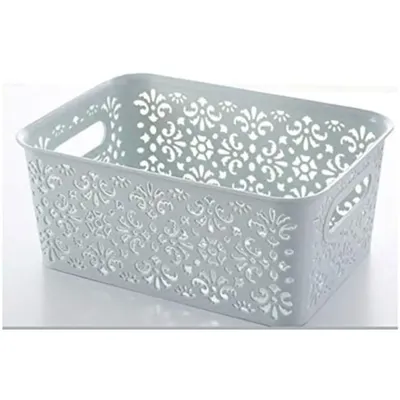 Plastic Desktop Hollow Storage Basket Underwear Storage Box Kitchen Organizer Clothes Toys Storage