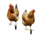 Piquets de jardin de statue de poule, panneau de jardin décoratif, figurine d'Auckland jetable,