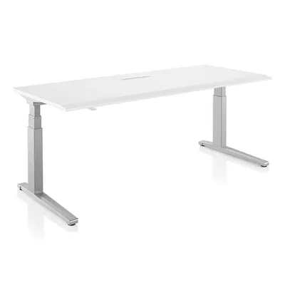 Herman Miller Renew Sit to Stand Desk C Foot with Laminate Top - Herman Miller Authorized Retailer