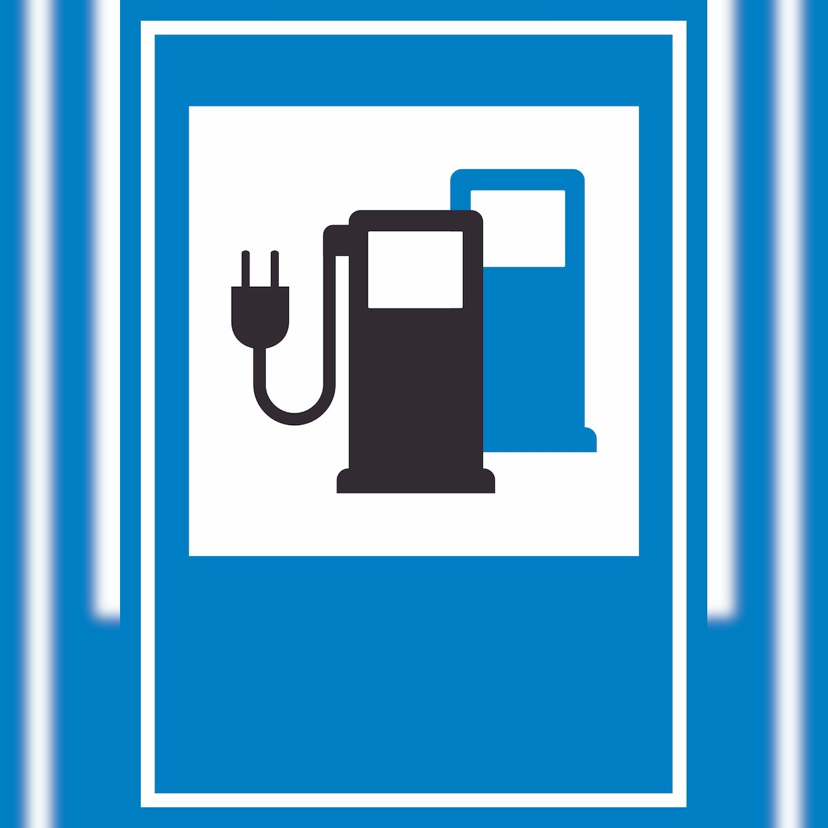 HB-Druck Stromtankstelle 365-65 Symbol A1 (594x841mm) Schild Image