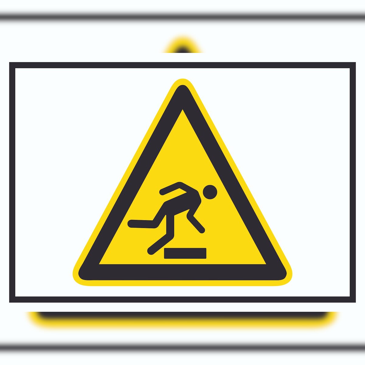 HB-Druck Achtung Hindernisse am Boden Symbol A0 (841x1189mm) Schild Image