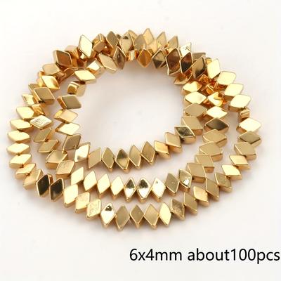 TEMU Natural Golden Hematite Irregular Heart-shaped Stone Beads, Gorgeous Loose Beads, Suitable For Jewelry Making Diy Exquisite Bracelets, Necklaces, Earrings Image