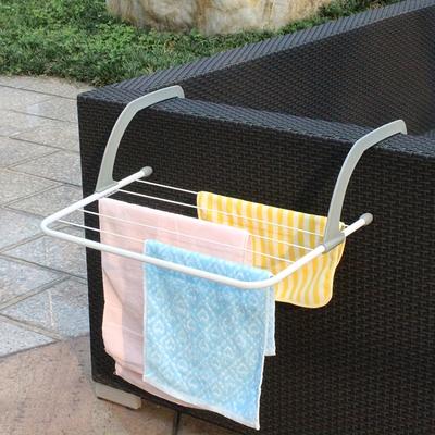TEMU White Plastic Foldable Radiator Drying Rack – Space-saving Towel And Shoe Hanger For Bathroom, Balcony, Or Laundry Room, No Installation Required, Towel Holder For Bathroom Image