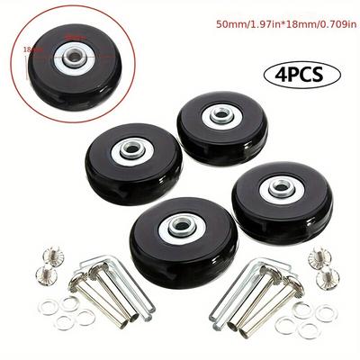 TEMU 57-59mm 2/4x Replacement Travel Luggage Suitcase Wheels Axles .40mm/50mm/60mm Image