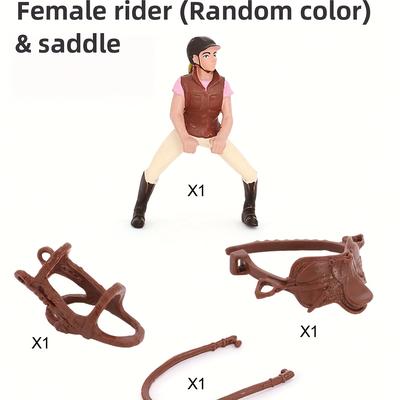 TEMU Simulated Animal Wildlife - Horse, White Pony, Pony, Racing , Decorations For Farmhouse Dollhouse