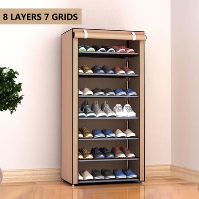 TEMU Large Capacity Shoe Storage Rack - Easy Assembly, Dustproof Plastic Organizer For Home, Dorm, Bedroom - Ideal For Entryway, Bedroom, Dorm Room, Shoe Storage|modern Shoe Rack| Plastic Rack Image