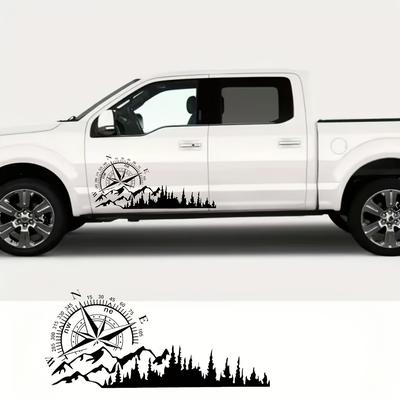 TEMU Compass , Car Graphic, Pickup Truck, Rv, Wagon, Side, Decal Image