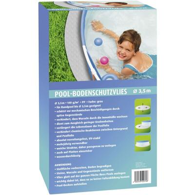 Bodenschutzvlies für Pools ø 3,5 m hellgrau verrottungsfest - Premium Garden Image