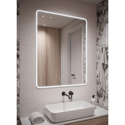 Badplaats - Badezimmerspiegel Rocca led - 60 x 80 cm - Badspiegel - Duschspi Image