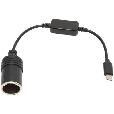 SNQ - 5-V-USB-C-Stecker auf 12-V-Auto-Zigarettenanzünder-Buchse, Netzteil-Konverter, Image