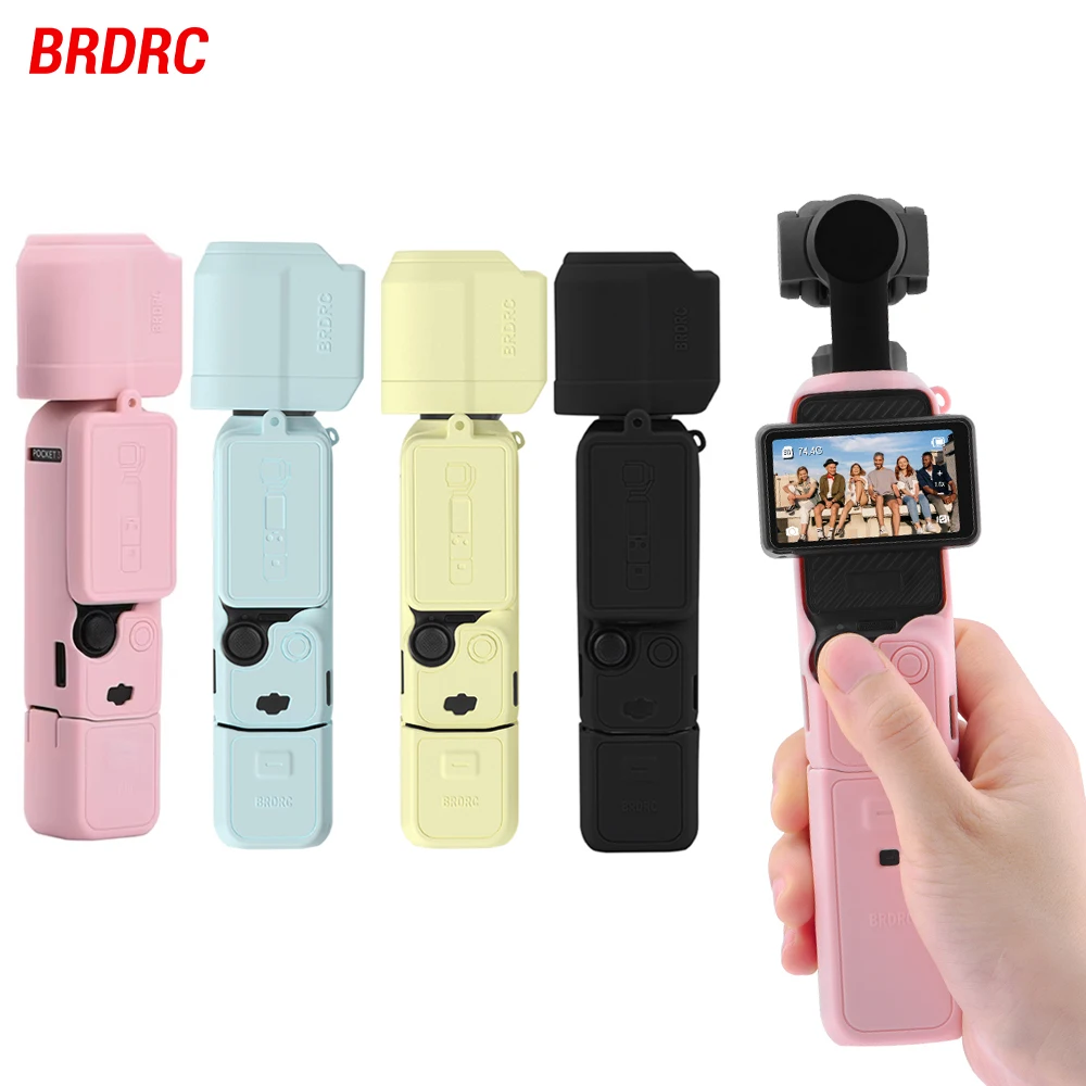 BRDRC Silikonhülle für DJI Osmo Pocket 3, All-in-One-Silikonhülle, kratzfeste Kamera-Gimbal-Schutzhülle, Zubehör Image