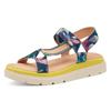 Riemchensandale TAMARIS, Damen, Gr. 38, blau (blau kombiniert), Textil, casual, Schuhe, Plateau, Sommerschuh, Sandalette mit Touch It-Ausstattung