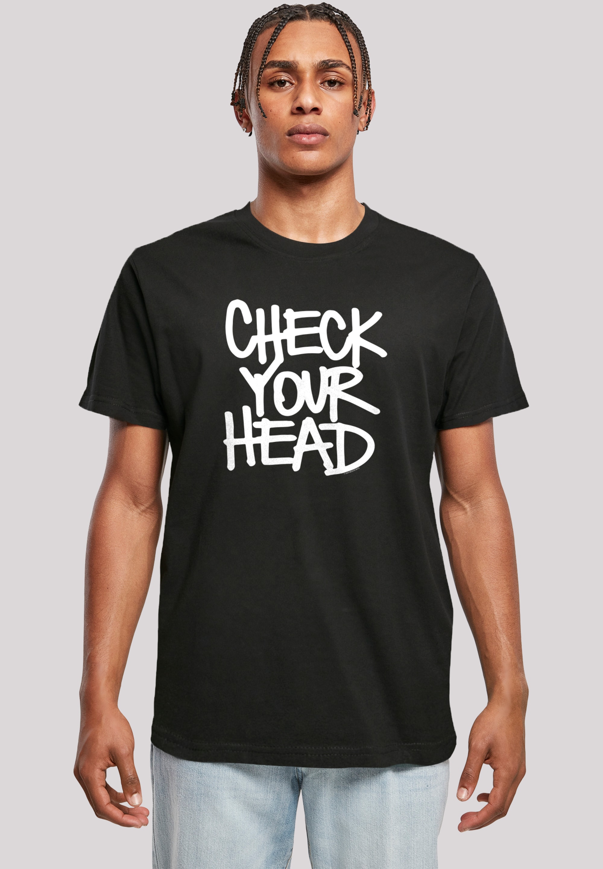Print-Shirt F4NT4STIC "The Beastie Boys Check Your Head", Herren, Gr. 3XL, schwarz, Obermaterial: 100% Baumwolle, regular fit, Rundhals, ohne Bündchen, Shirts, Premium Qualität