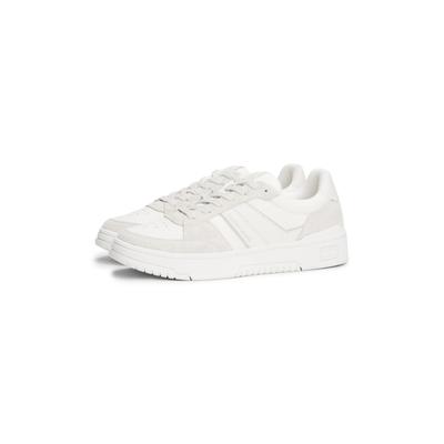 Sneaker TOMMY JEANS "TJM CUPSOLE PODS", Herren, Gr. 46, grau (weiß, hellgrau), Veloursleder, Nappaleder, sportlich, Schuhe, Freizeitschuh, Halbschuh, Schnürschuh mit weichem Schaftrand Image