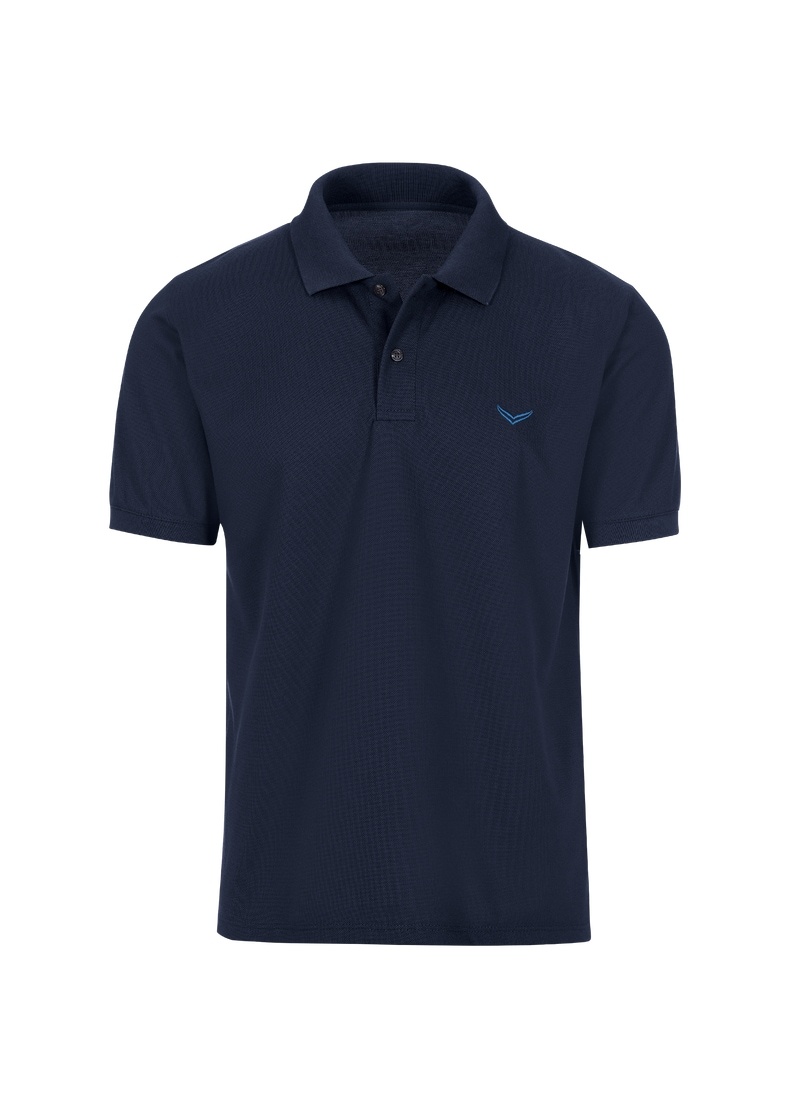 Poloshirt TRIGEMA "TRIGEMA Poloshirt DELUXE Piqué", Baby, Gr. 92, blau (navy), 100% Baumwolle, Shirts