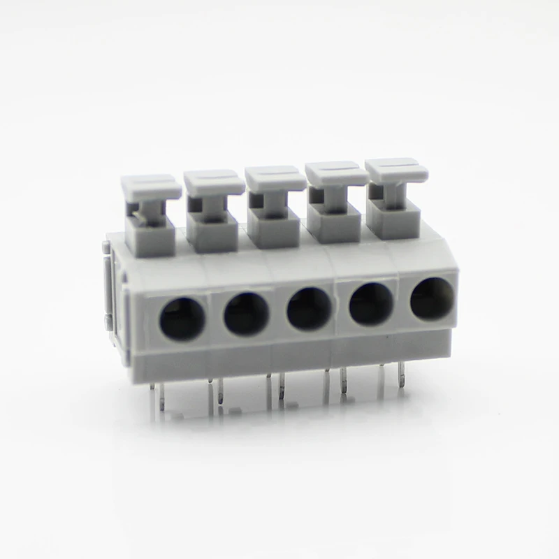 100 Stücke KF235 5,0mm Pitch Gerade Platine Schraubenlose Federklemmen-anschluss 2 P 3 P 4 P Positionen terminal-anschluss 250 V 10A Image