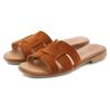 Pantolette LASCANA "Mule, Sandale, offener Schuh", Damen, Gr. 40, braun (camelfarben), Obermaterial: 100% Rindsleder. Futter: 100% Textilmaterial. Decksohle: 100% Textilmaterial. Laufsohle: 100% Synthetik, unifarben, casual, Schuhe, aus hochwertigem...