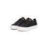Plateausneaker TOMMY HILFIGER "VULC EMBROIDERED SNEAKER", Damen, Gr. 41, schwarz, Textil, Lederimitat, sportlich, Schuhe, Freizeitschuh, Halbschuh, Schnürer mit unterlegter TH-Logostickerei