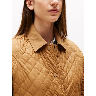 Kurzmantel TOMMY HILFIGER "PADDED NYLON REG QUILTED COAT", Damen, Gr. XXL (44), braun (hickory), Web, Obermaterial: 100% Polyamid, unifarben, casual, regular fit, Langarm, Mäntel Image