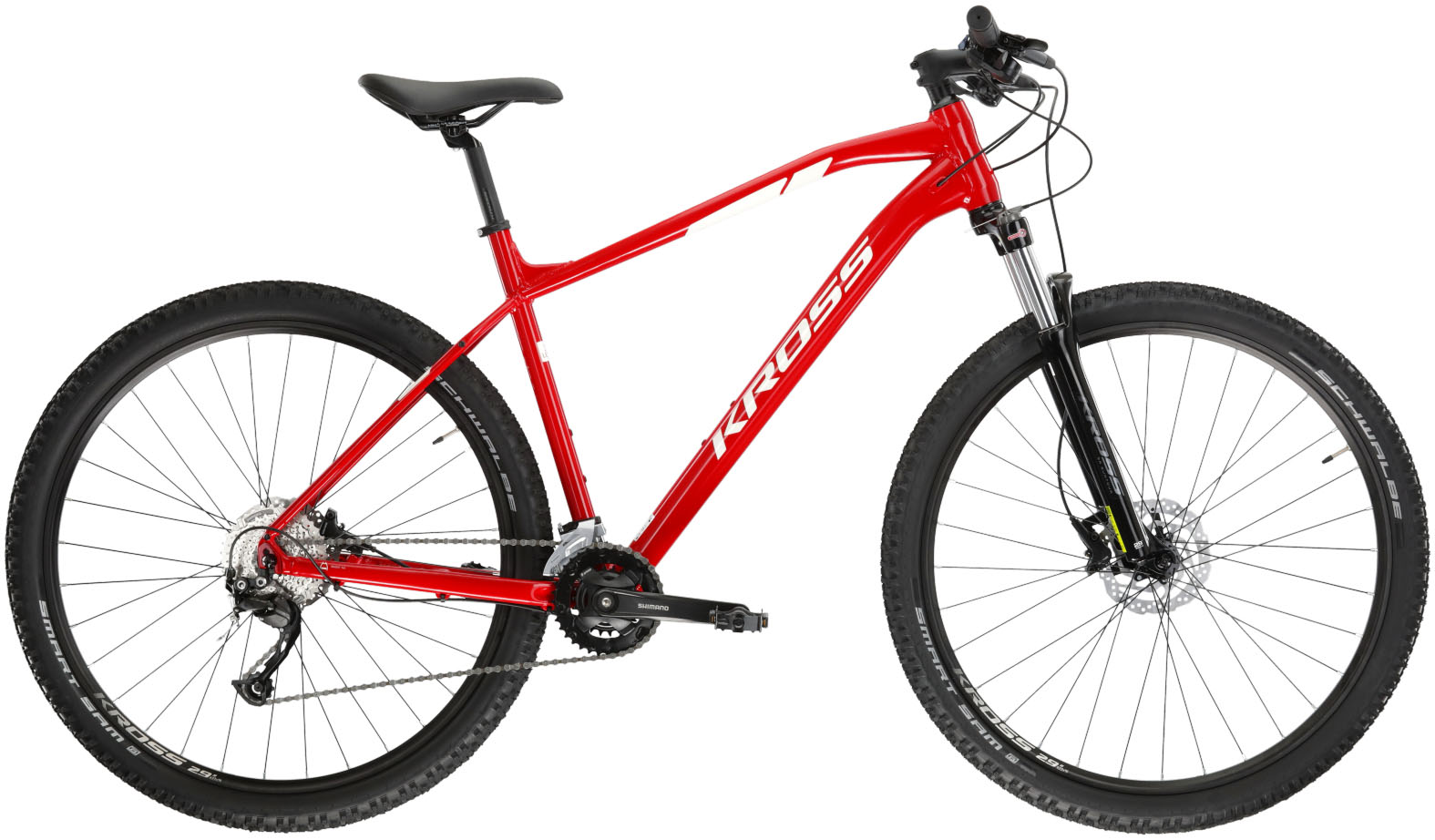 Mountainbike KROSS "KROSS MTB Hardtail Level 3.0 29" rot 18 Gänge" Gr. 51, rot (rot, schwarz), Fahrräder, 51cm, 29 Zoll (73,66cm) hinten: 29 Zoll (73,66cm) Image