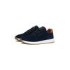 Sneaker TOMMY HILFIGER "PREMIUM SUEDE HYBRID", Herren, Gr. 41, bunt (dunkelblau, braun), Veloursleder, Textil, Glattleder, unifarben mit Farbeinsatz, sportlich, Schuhe, Freizeitschuh, Halbschuh, Schnürschuh, weiche Schaftrand-Polsterung