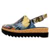 Sandale DOGO "Akita Live And Save Damen Sandalen/ Sandaletten / Female", Damen, Gr. 41, Normalschaft, blau, Lederimitat, casual, Schuhe, Vegan