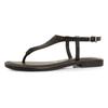Riemchensandale TAMARIS, Damen, Gr. 38, schwarz, Leder, glänzend, modisch, Schuhe, Sandalette, Sommerschuh, Festtagsschuh, funkelnde Strasssteinchen