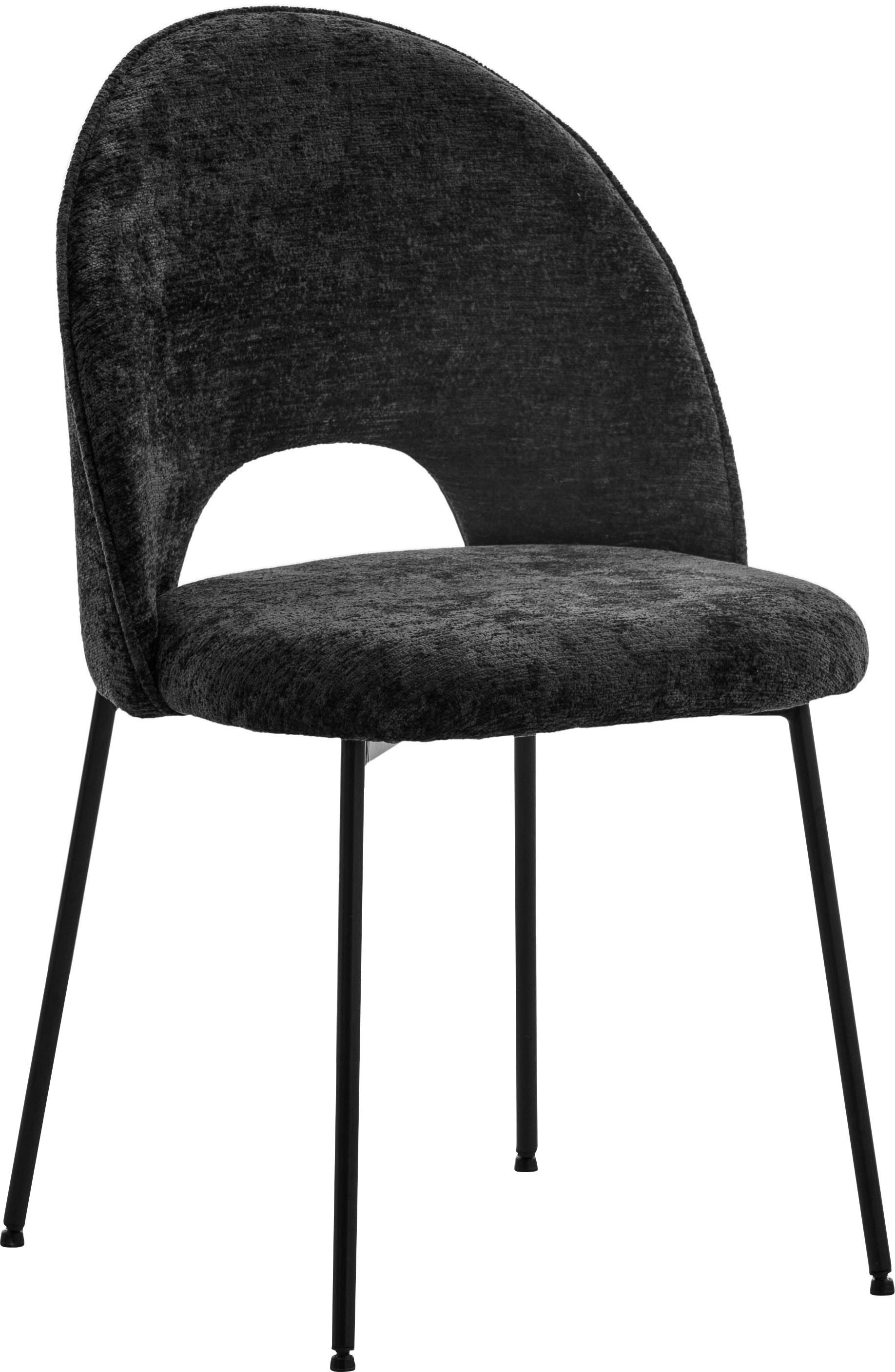 Stuhl HOME AFFAIRE, schwarz (schwarz, schwarz), B:49cm H:83cm T:53cm, Stühle, Stuhl, mit Metallgestell