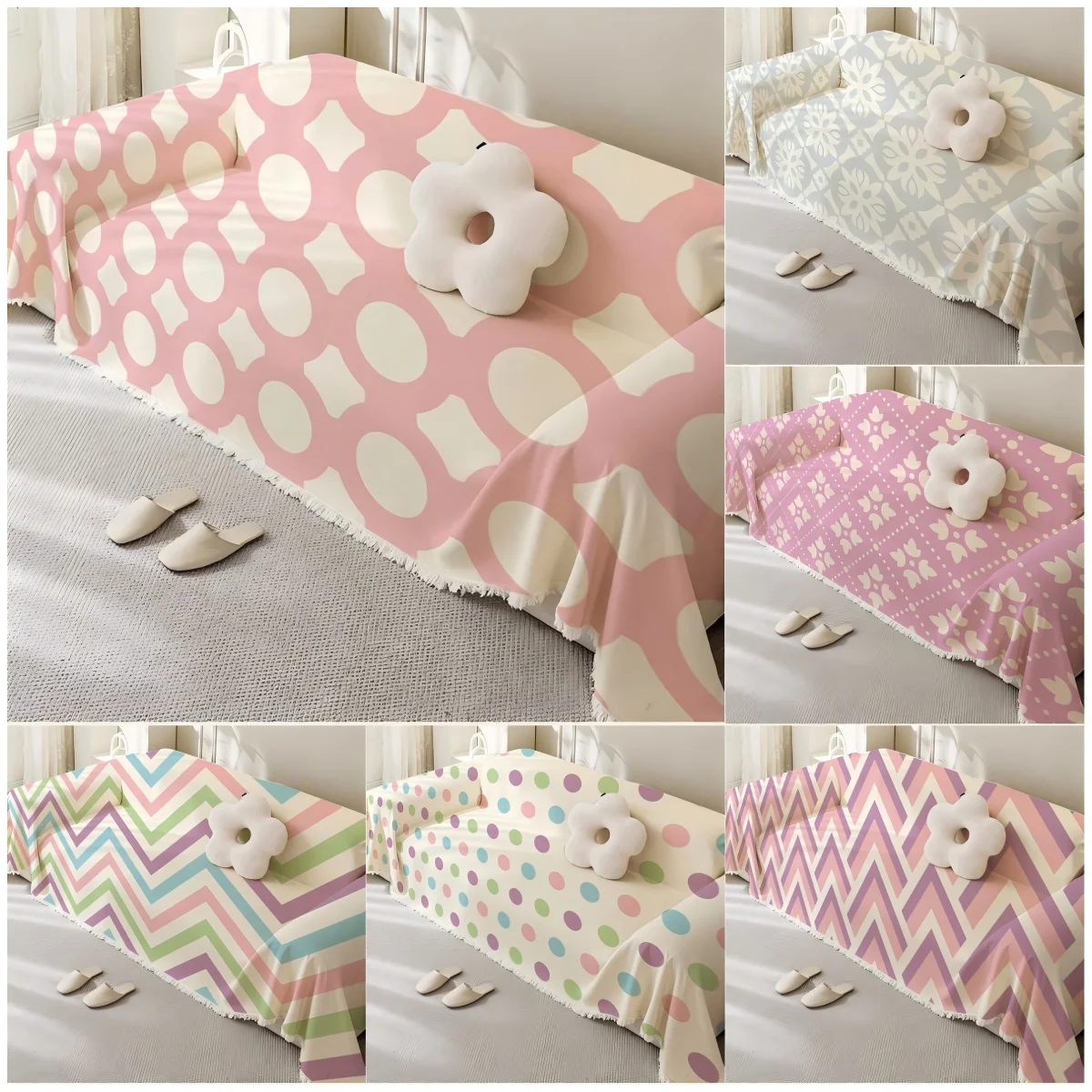 VIKAMA Classic Plaid Premium Feeling Sofabezug Chenille Four Seasons Universal Sofa Handtuch Sofabezug Home Dekoration