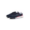 Sneaker TOMMY HILFIGER "RETRO RUNNER NYLON MIX", Herren, Gr. 45, blau (dunkelblau), Veloursleder, Textil, sportlich, Schuhe, Freizeitschuh, Halbschuh, Schnürschuh mit Logoflagge im Keilabsatz