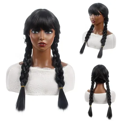 Cos Anime Kopfbedeckung Weihnachten Halloween Maskerade Ball Liu Hainv Langes Haar Schwarz Mittwoch Image