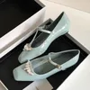 Perle Frauen Wohnungen Schuhe Marie Janes Ballett Karree Sandalen Frauen Müßiggänger Elegante Sommer
