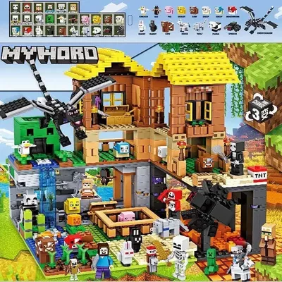 Baustein Farm Minifiguren The Villages House passen Minecrafta Bricks Kids Kits Geschenkspielzeug Image
