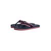 Zehentrenner TOMMY HILFIGER "COMFORT HILFIGER BEACH SANDAL", Herren, Gr. 41, bunt (dunkelblau, weiß, rot), Textil, casual, Schuhe, Sommerschuh, Strandschuh mit plakativem Logo-Schriftzug
