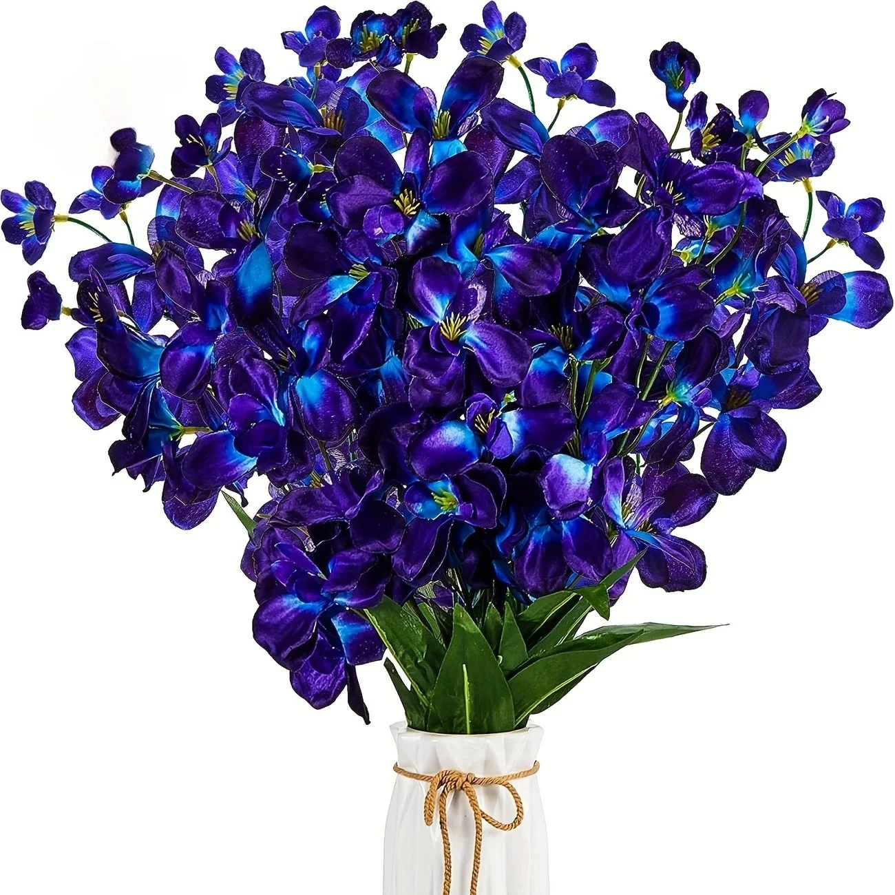 5/10pcs Purple Blue Orchid Decor Artificial Flower Wedding Supplie Vase Table Restaurant garden Outdoor Festive Party Decoration