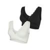 Bustier MAMALICIOUS "MLHELENA CROSSY LACE BRA 2F 2-P NOOS", Damen, Gr. L (40), N-Gr, snow weiß pack:schwarz, Jersey, Obermaterial: 95% Baumwolle, 5% Elasthan, unifarben, modisch, BHs