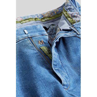 5-Pocket-Jeans MEYER "Dublin", Herren, Gr. 54, Normalgrößen, medium, blau, stone, 62% Baumwolle;18% Lyocell;18% Polyester;2% Elasthan, unifarben, casual, figurumspielend lang, Jeans, mit Super-Stretch Tencel-Denim Image
