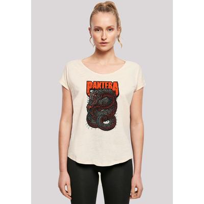 T-Shirt F4NT4STIC "Pantera Venomous Snake", Damen, Gr. 3XL, weiß (sandweiß), Obermaterial: 100% Baumwolle, casual, regular fit, Rundhals, Kurzarm ohne Bündchen, Shirts, Premium Qualität Image