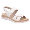 Riemchensandale ROHDE "BAVIERA", Damen, Gr. 36, weiß (sanftes weiß), Lederimitat, klassisch, Schuhe, Sommerschuh, Klettschuh, Sandale, Keilabsatz, mit Softfußbett
