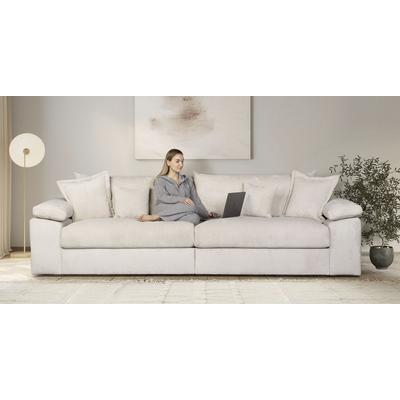 Big-Sofa HOME AFFAIRE "Soft&Cosy XXL - Breite 303 cm", beige (cream), B/T: 303cm x 123cm, Cord, Sofas, Mega-Sofa, in Cord, Federkern-Polsterung, Topseller Image