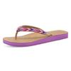 Zehentrenner TAMARIS, Damen, Gr. 40, lila (violett kombiniert), Lederimitat, casual, Schuhe, Sommerschuh, Schlappen, Strandschuh in Flechtoptik