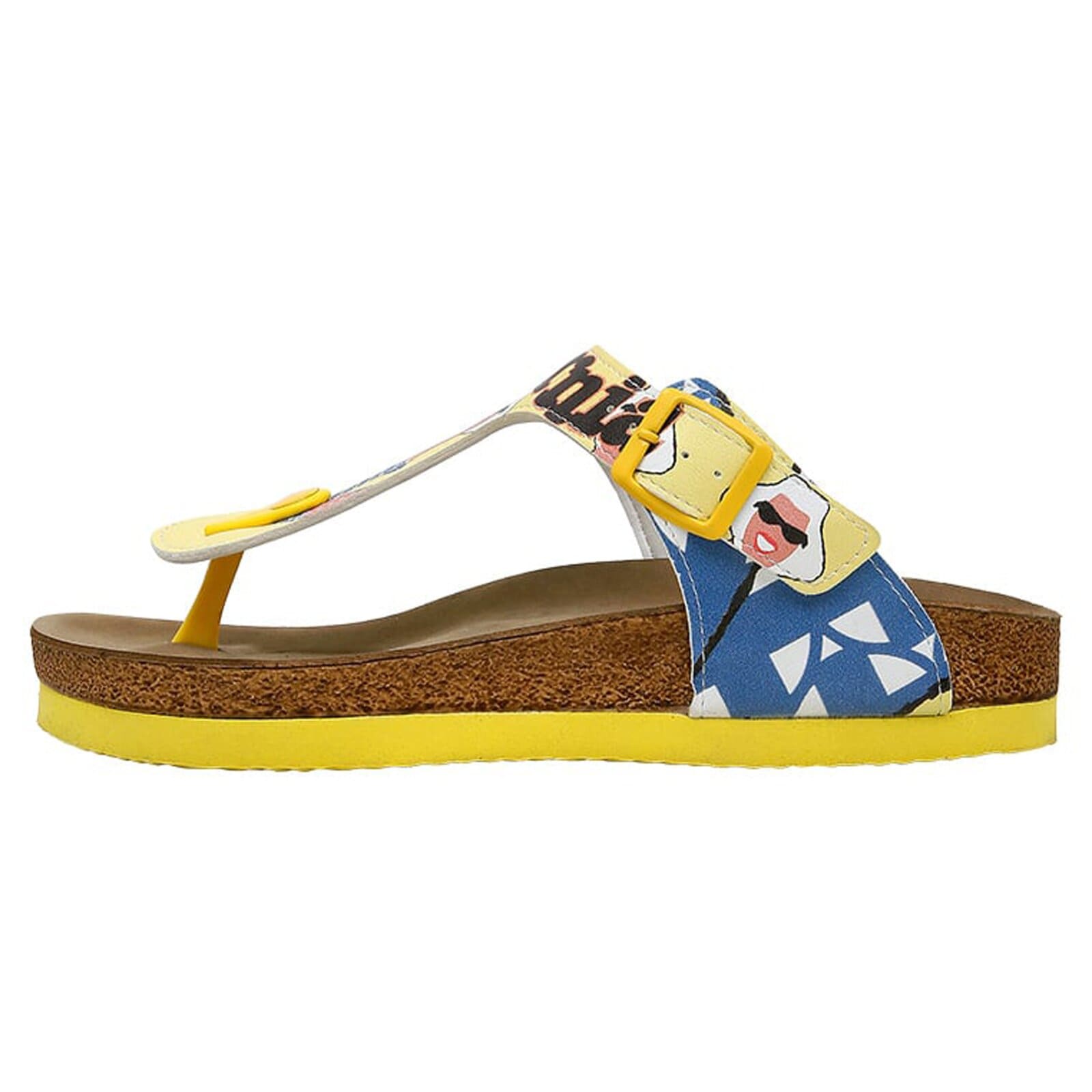 Zehentrenner DOGO "Lila Zehentrenner Southern California Damen Sandalen", Damen, Gr. 39, Normalschaft, blau, Lederimitat, Schuhe Zehentrenner, Handgefertigt